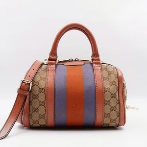 CC31 ❤️ GUCCI Monogram Vintage Web mini Boston